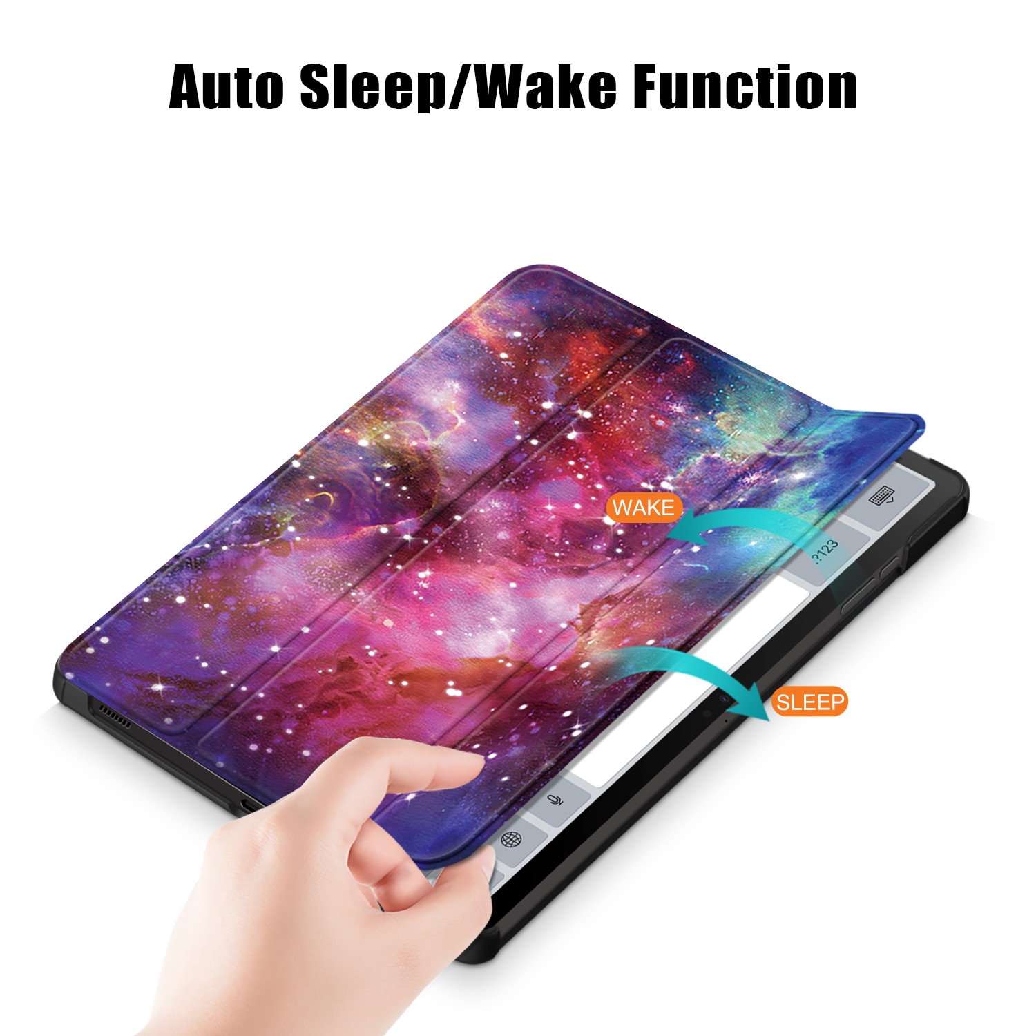 Husa de protectie premium Natty Pell, Compatibila cu Samsung Galaxy Tab S9+/S9 FE Plus - Galaxy