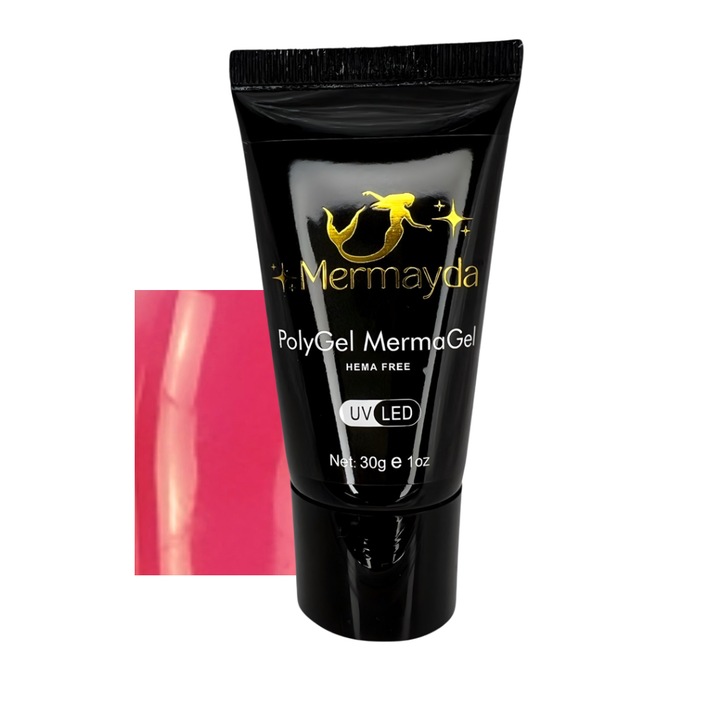 PolyGel, AcrylGel, Hema Free, Mermayda Have Fun, Rózsaszín, 30gr