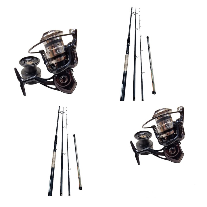 Set 4Karp 2 mulinete Elite Feeder 5000 si 2 lansete Seeker Feeder 3.60m/120-180gr