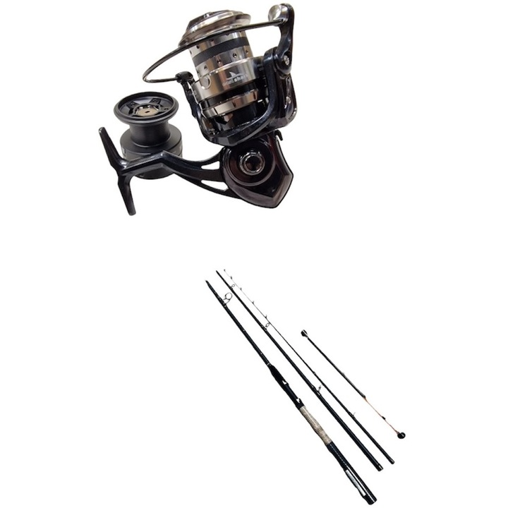 Set 4Karp mulineta Elite Feeder 5000 si lanseta Seeker Feeder 3.60m/120-180gr