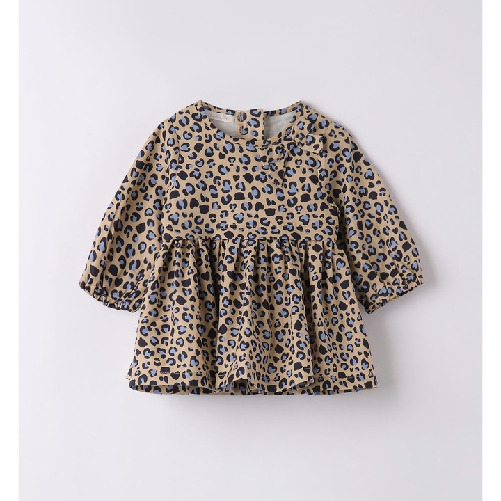 Állatmintás ruha kislányoknak, Mini pánt, 3.7749TI23, bézs/kék