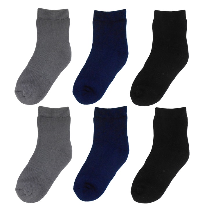 Sayoyo, Детски чорапи - 6 чифта, Тъмносин/Черен/Сив