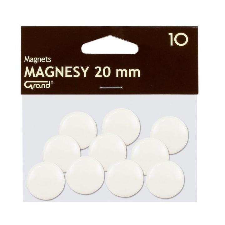Táblamágnes GRAND 20mm fehér 10 darabos