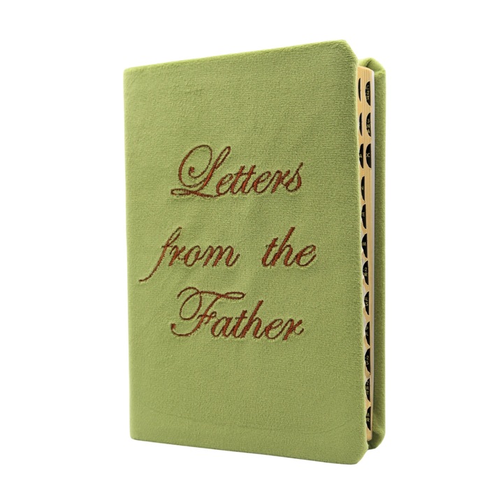 Biblia handmade Letters from the Father, format mediu, margini aurii, index, coperta verde, Editura Isaharus