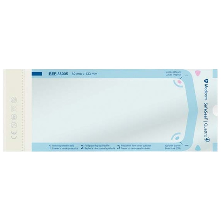 Műszer sterilizáló zacskók, 89 mm x 133 mm, Medicom SafeSeal, 200 db
