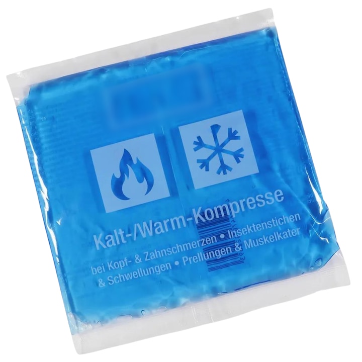 Compresa cu Gel Termic, Reutilizabila si Flexibila, MONDESA®, pentru Alinare Rapida Dureri Musculare si Articulare, Eficienta pentru Terapie Cald - Rece, 15 x 15 cm, 150g