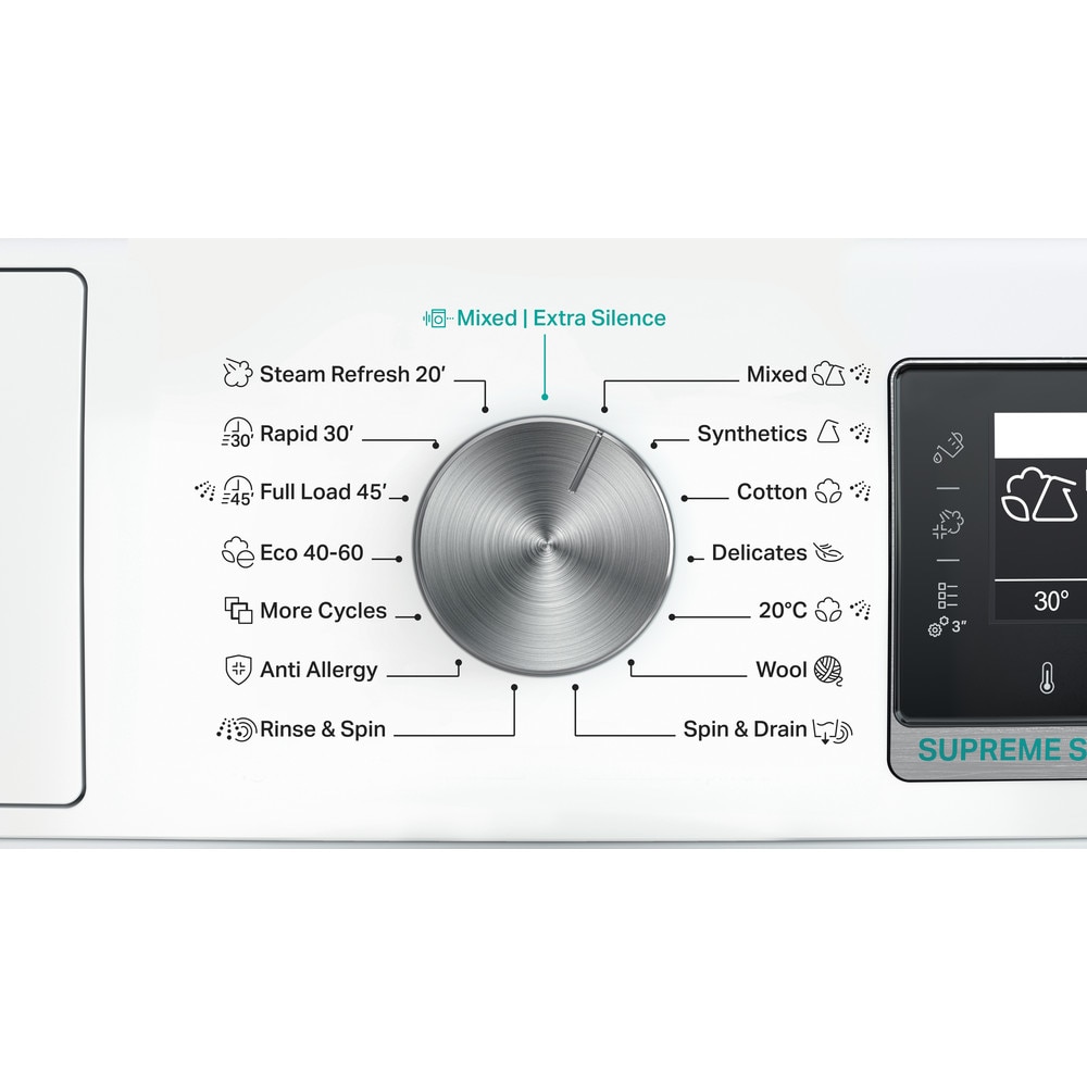 RESIGILAT: Masina de spalat rufe Whirlpool W8X 89AD SILENCE EE, 8 kg, 1400 rpm, FreshCare+, Autodose, Steam Hygiene, Tehnologie al 6-lea Simt, Clasa A, Alb