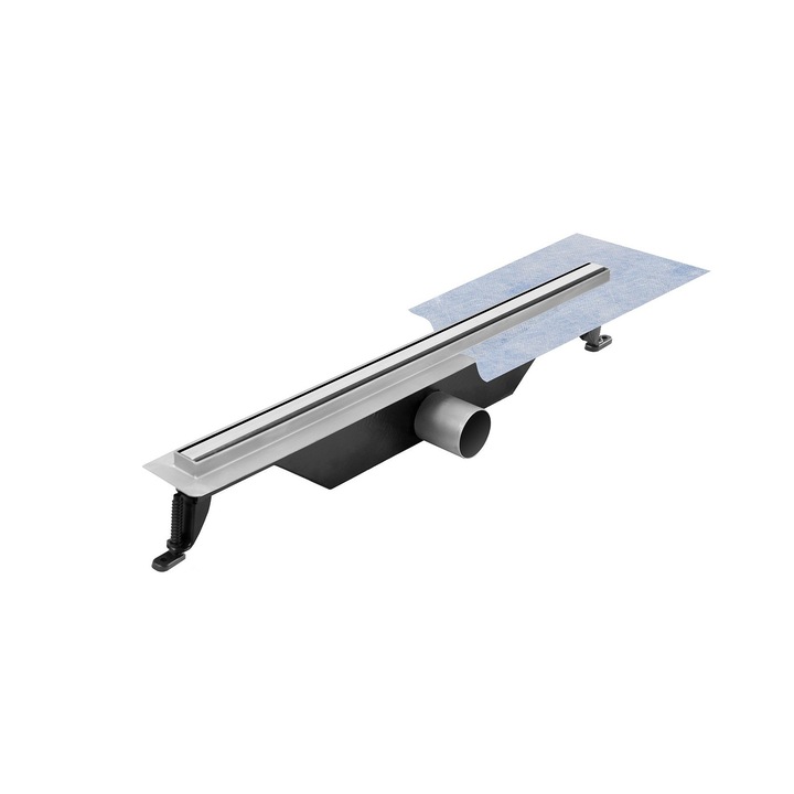 Besco Virgo Slim Linear zuhanyfolyóka csomag, rozsdamentes acél fedéllel, 70 cm