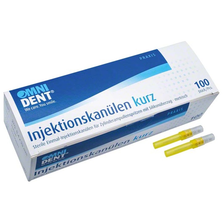 Steril tűk, 27 G, OMNIDENT 100 db 0, 4x23mm