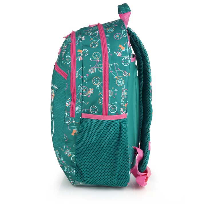 Rucsac pentru scoala Gabol Fiori, Cu doua compartimente, 34 x 46 x 20 cm