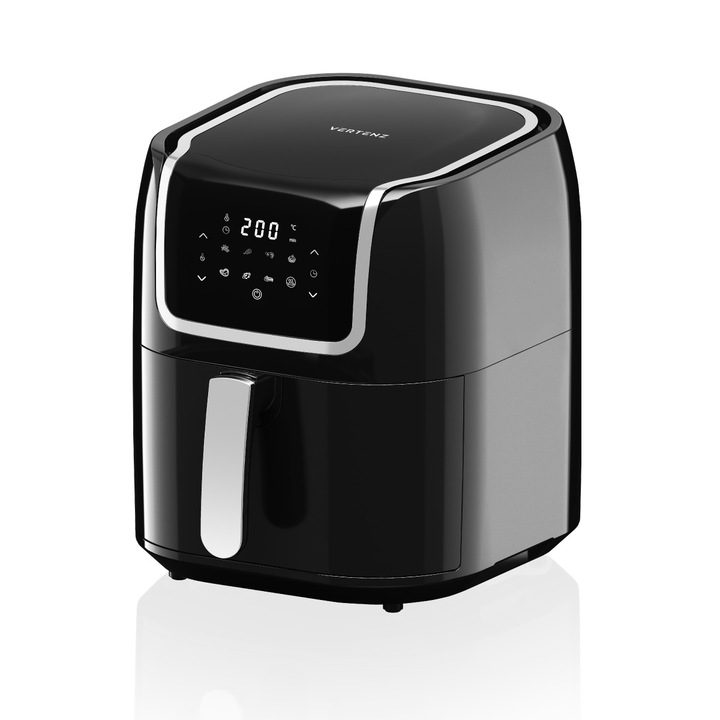 Vertenz Taste 50, Forrólevegős fritőz, 1400w, 8 program, 5L űrtartalom, Fekete