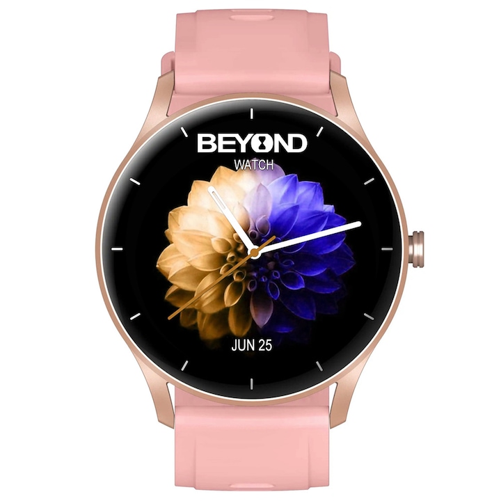 Смарт часовник BEYOND Watch Moon 2 Series, розов силикон