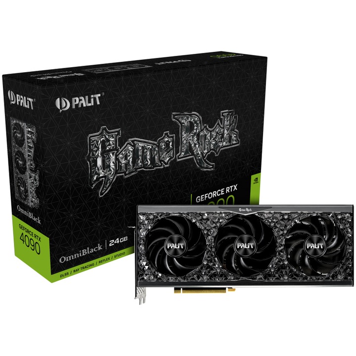 Placa Video Palit GeForce RTX 4090 GameRock OmniBlack, 24GB, GDDR6X, 384-bit