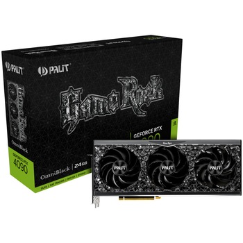 Placa Video Palit GeForce RTX 4090 GameRock OmniBlack, 24GB, GDDR6X, 384-bit Placa Video Palit GeForce RTX 4090 GameRock OmniBlack, 24GB, GDDR6X, 384-bit