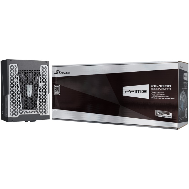 Sursa Seasonic PRIME PX-1600, 80 Plus Platinum, 1600W, ATX 3.0, Full Modulara, Negru