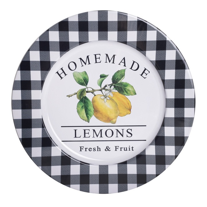 Tava servire, Metal, 33 cm, Multicolor