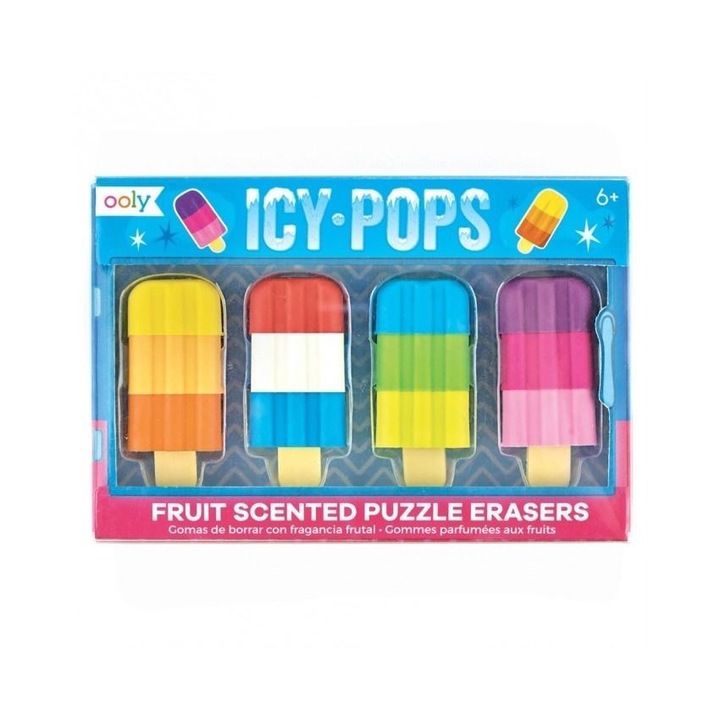 Radír készlet, Ooly, Multicolor, 4 db.