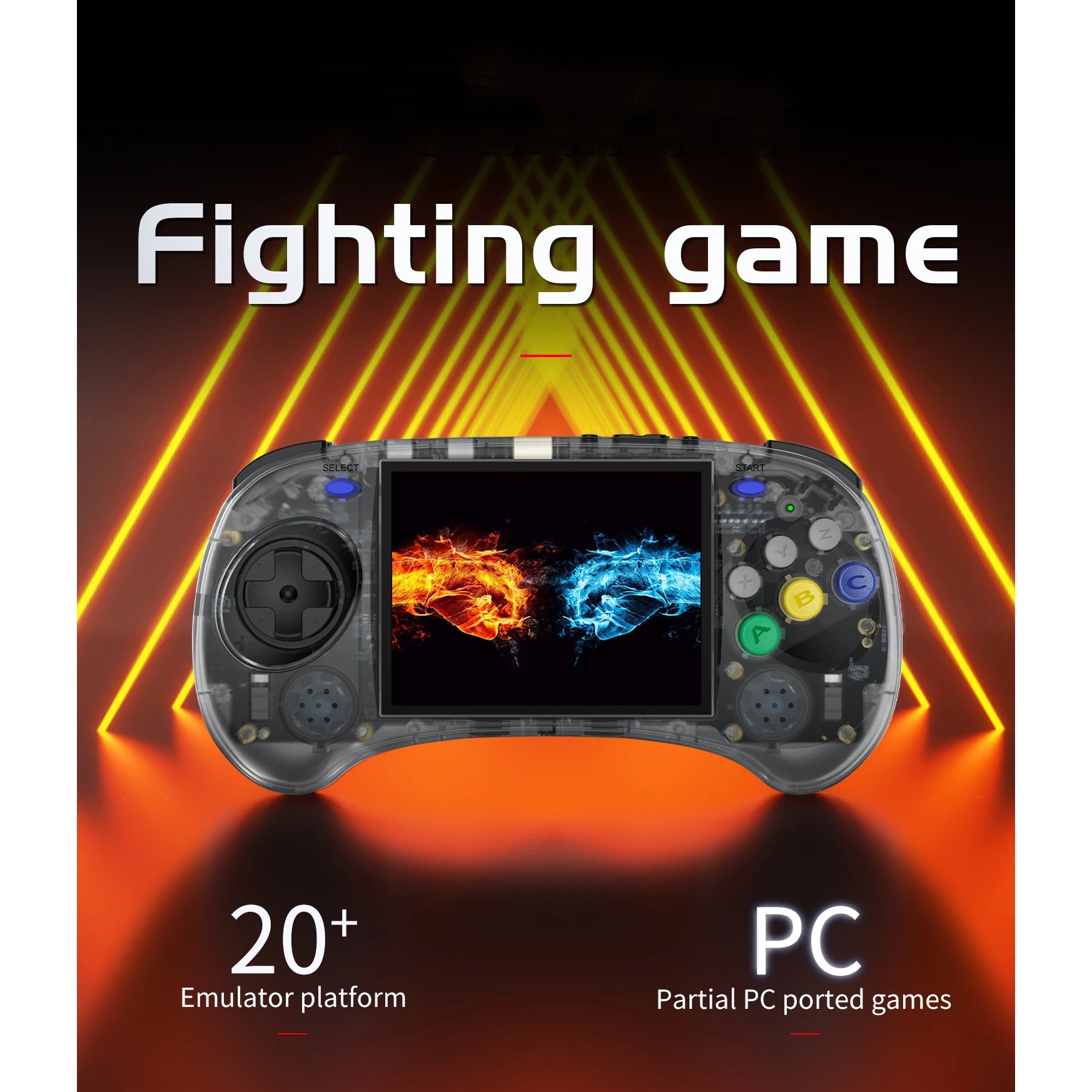 Consola portabila, STELS, Display IPS, Quad Core, 272 GB, 8000 de jocuri, Gri