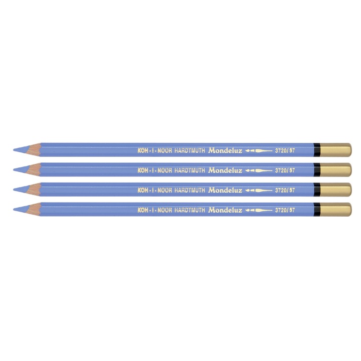 Set 4 Creioane Colorate Aquarell, Individual, Albastru Muntos