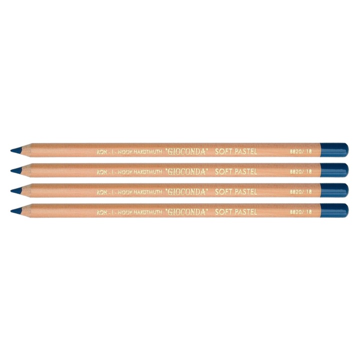 Set 4 x Creion Mina Pastel Uscat, Albastru Paris