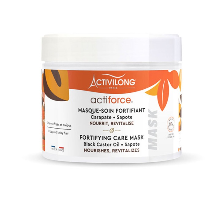 Masca reparatoare cu ulei de ricin negru pentru par fragil, Actiforce, 300 ml, Activilong