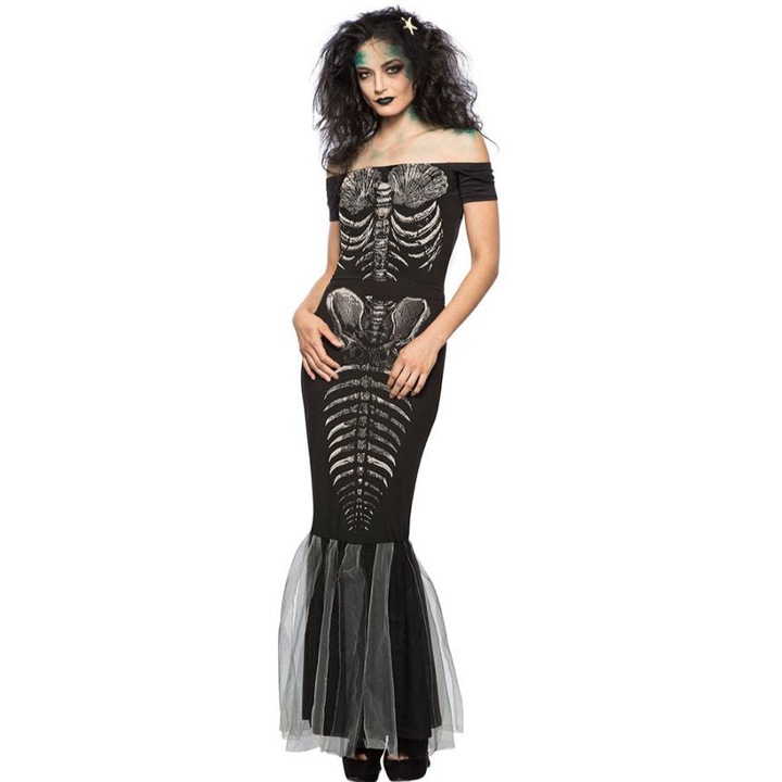 Costum carnaval dama WildFashion, 145884, Poliester, M-L, Negru