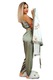 Set 3 piese lenjerie dama, WildFashion, Poliester, 3265, Alb/Verde