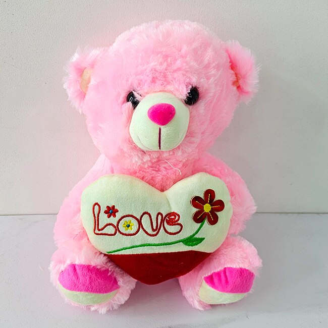 Ursulet de plus Velve, BUBU, cu inimioara si imprimeu Flower cu text ...