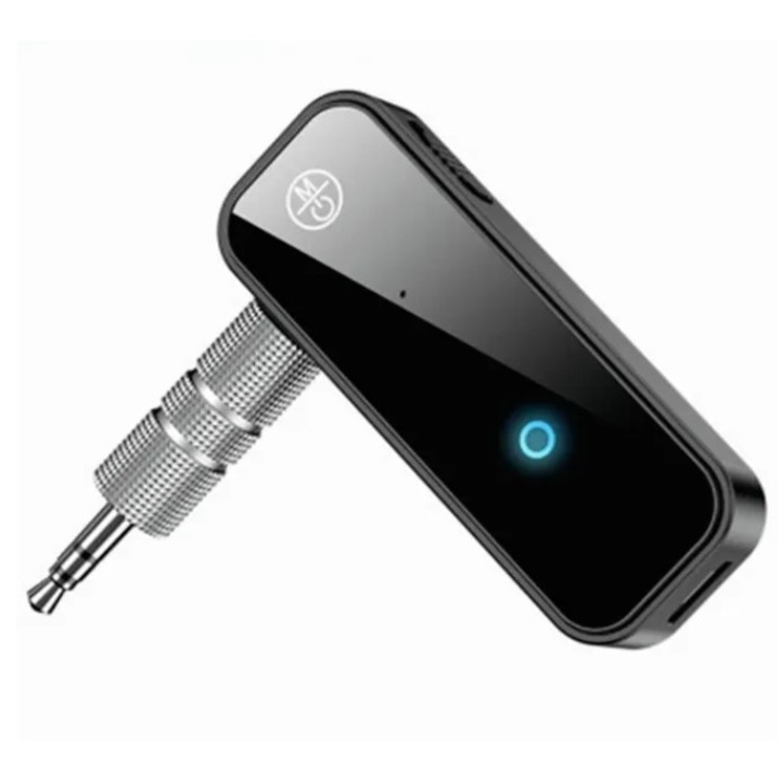 Adaptor Bluetooth 5.0, Receiver Audio cu Port AUX Jack 3.5 mm, Portabil, Compatibil cu Orice Device, pentru Masina, Sistem Audio, Boxe