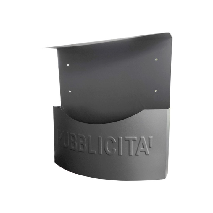 Antracitszürke szórólap és magazinkosártartó, 300x125x350 mm, Ferrobrand