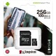 Карта памет 1TECH Kingston Canvas Select Plus, MicroSDXC 256GB, Class 10 UHS-I, Черен