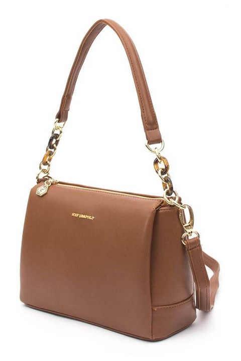 Silver&Polo, Geanta crossbody de piele ecologica, Maro scortisoara