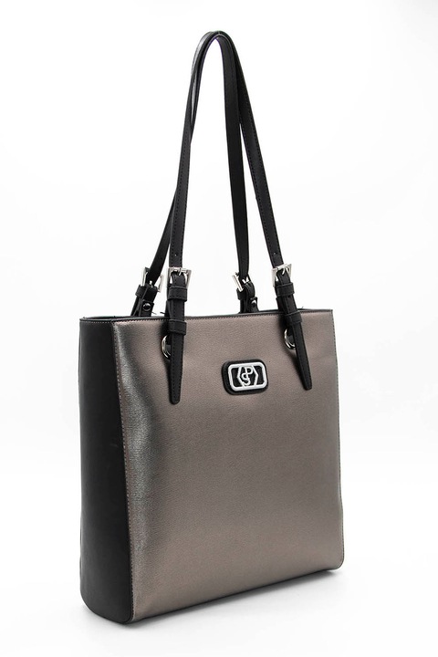 Silver&Polo, Geanta de piele ecologica, Bronz