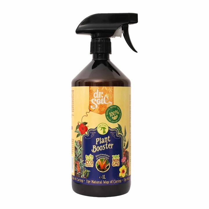 Biostimulator al imunitatii plantelor Dr.Soil PLANT BOOSTER, solutie gata de utilizare cu pulverizator de 1 litru