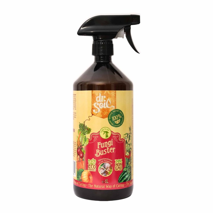 Biostimulator anti-fungic Dr.Soil FUNGI BUSTER, solutie gata de utilizare cu pulverizator de 1 litru
