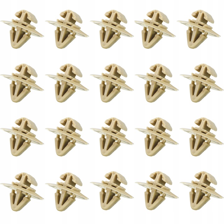 Set 10 Piese Cleme De Fixare, Pentru Opel Movano, Vivaro, Renault Kangoo, Master, Trafic II, Nissan Primastar, Iveco Daily, Matrita Laterala, Plastic, Bej