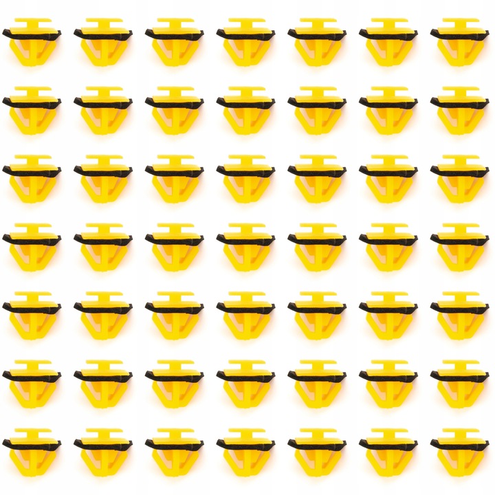 50 darabos rögzítőkapcsok, Kia, Hyundai, küszöbléchez, műanyag, sárga