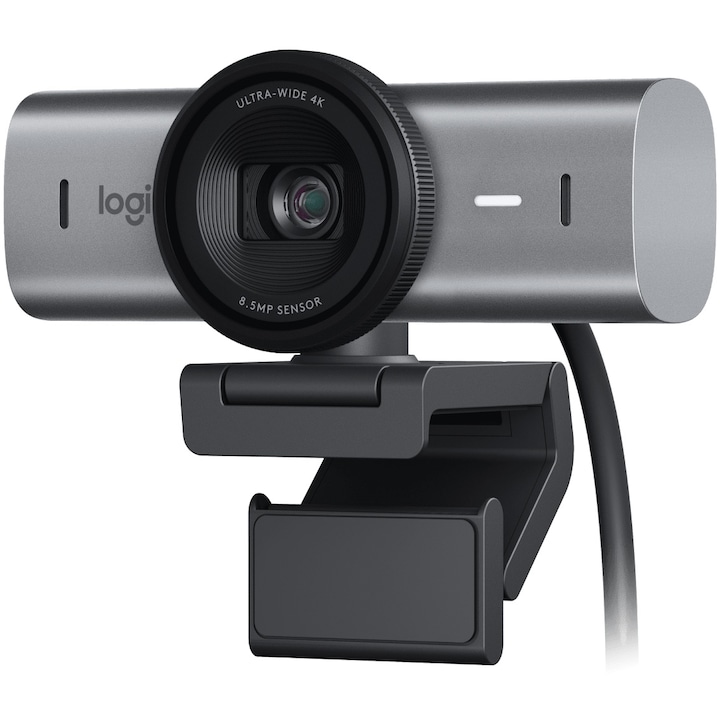 Уеб камера Logitech MX Brio, 4K/30fps, Ultra HD, Advanced Autofocus, Privacy Shutter, Graphite