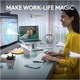 Комплект Logitech Wireless Signature Slim MK950, 2.4GHz&Bluetooth, Easy-Switch, Flow, Бял
