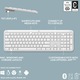 Комплект Logitech Wireless Signature Slim MK950, 2.4GHz&Bluetooth, Easy-Switch, Flow, Бял