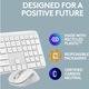 Комплект Logitech Wireless Signature Slim MK950, 2.4GHz&Bluetooth, Easy-Switch, Flow, Бял