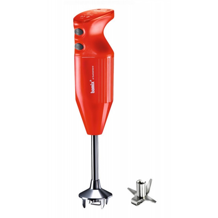 Mixer Bamix One 160W, Professzionális motor, 1 db multifunkciós penge, Piros