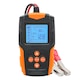 Tester de baterie auto Techstar® FBT-200, 12V/24V, 100-2000 CCA, 3Ah - 200Ah, analizor digital baterie pentru masini, camioane, motociclete, SUV-uri, barci, Negru/Orange