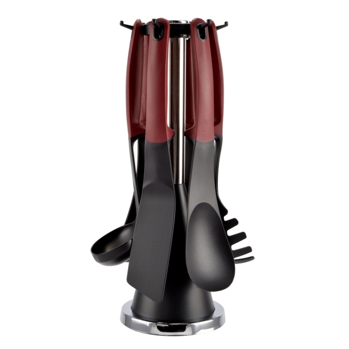 Комплект кухненски прибори 6 бр + поставка