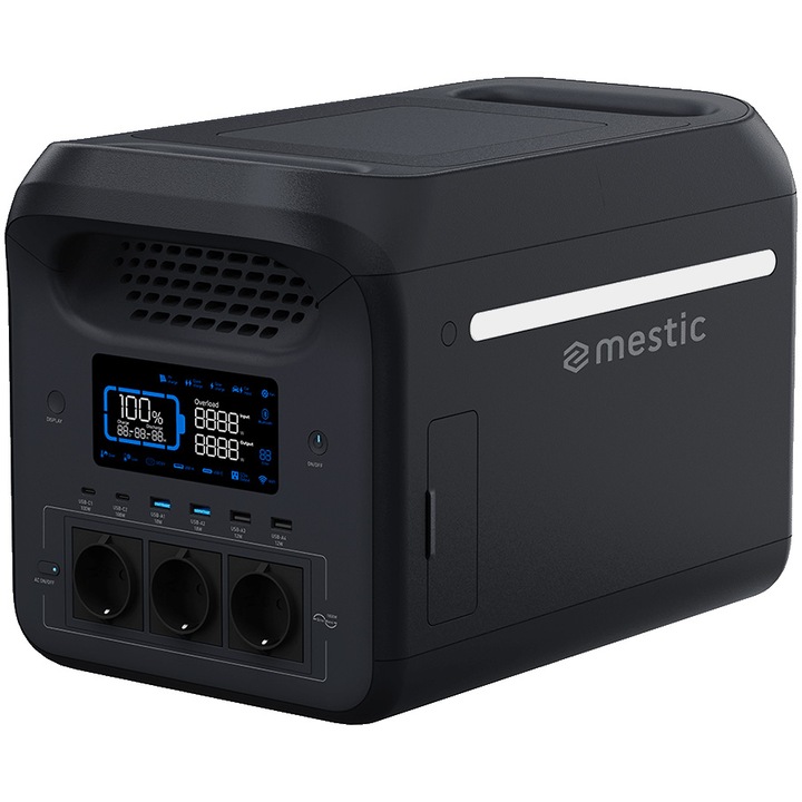 Statie incarcare portabila multifunctionala cu acumulator Mestic MPS-1800 (max 3000 W).
