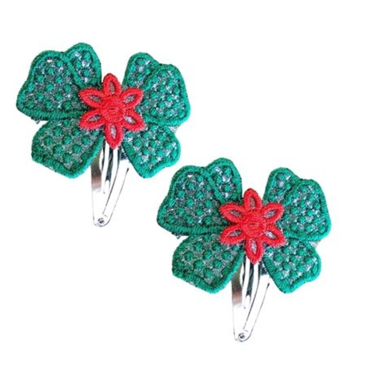 Set 2 Clame Brodate Happy Vibe Green, Ariale, multicolor