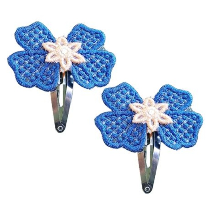 Set 2 Clame Brodate Happy Navy, Ariale, multicolor