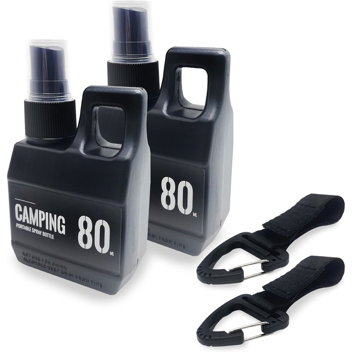 Комплект от 2 спрей бутилки Nybgyy®, 80 ml, черни