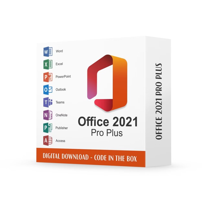 Office 2021, PP, Code in the Box, Medialess