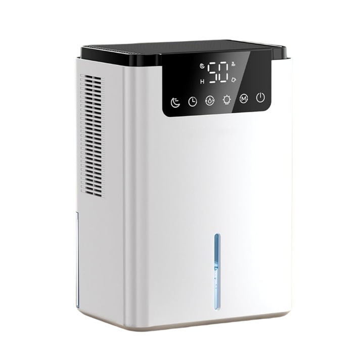 Párátlanító, MOSMAOO®, otthoni használatra, hordozható, alacsony energiafogyasztású, digitális kijelző, csendes, automatikus kikapcsolás funkcióval, tartály űrtartalma 2500 ml, gyorsabb a ruhaszárítás, fehér